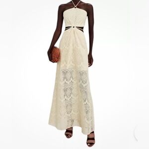 Jonathan Simkhal's Georgiana maxi dress crochet ivory